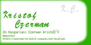 kristof czerman business card